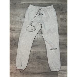 Essentials Fear Of God S Light Gray Sweatpants Drawstring Pockets Small